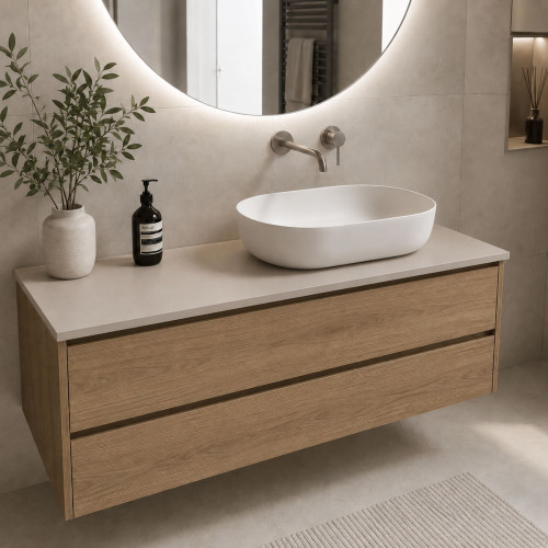 Blat łazienkowy laminowany do szafki 150cm 150,5×45cm Kaszmir (5981BS)