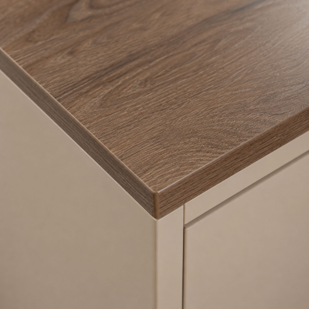 Blat łazienkowy laminowany do szafki 150cm 150,5×46,5cm Dąb Brązowy (K090PW)