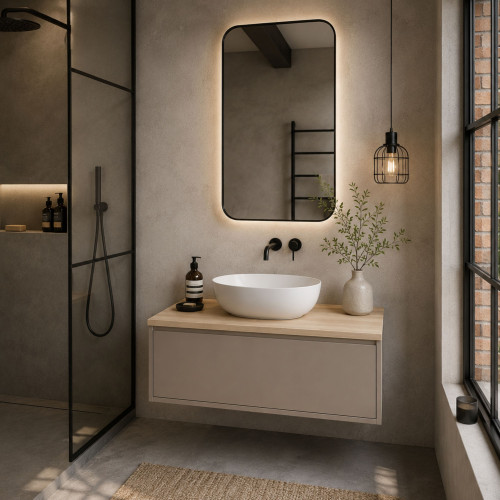 Blat łazienkowy laminowany do szafki 150cm 150,5×45cm Dąb Nagano (8431SN)