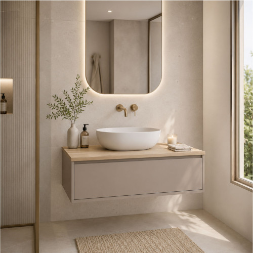 Blat łazienkowy laminowany do szafki 150cm 150,5×46,5cm Dąb Nagano (8431SN)