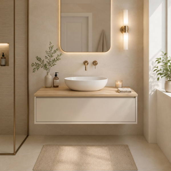 Blat łazienkowy laminowany do szafki 150cm 150,5×47cm Dąb Nagano (8431SN)
