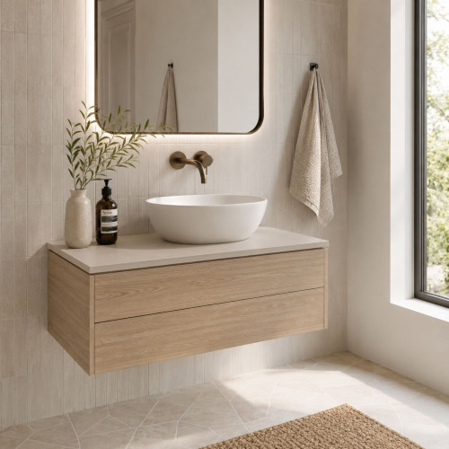Blat łazienkowy laminowany do szafki 150cm 150,5×45cm Kaszmir (5981BS)