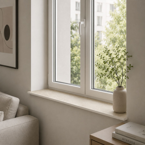 Parapet wewnętrzny HPL 12 mm Cream Navona (K367PH) 230x25 cm