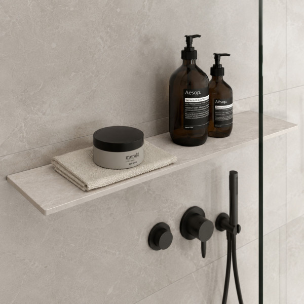 Półka łazienkowa wodoodporna HPL 12 mm Cream Navona K367PH 25x10 cm