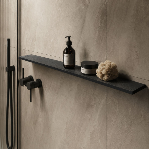 Półka łazienkowa wodoodporna HPL 12 mm Czarny 0190SL 120x15 cm