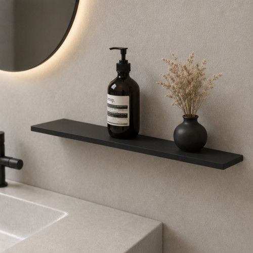 Półka łazienkowa wodoodporna HPL 12 mm Czarny Mat 0190AF 30x18,9 cm