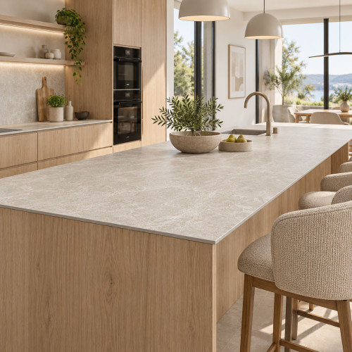 Blat do wyspy kuchennej HPL 120x95cm Cream Navona K367PH