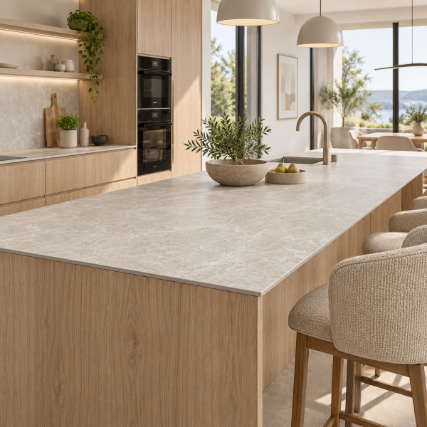Blat do wyspy kuchennej HPL 120x95cm Cream Navona K367PH