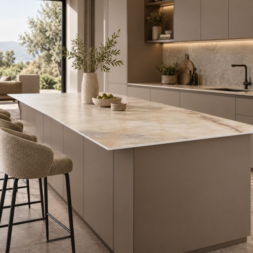 Blat do wyspy kuchennej HPL 140x64cm Breccia Vivaldo K594SU