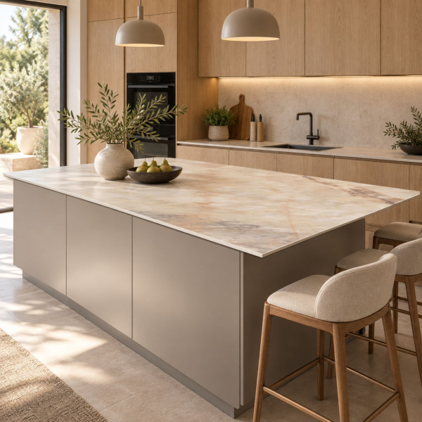Blat do wyspy kuchennej HPL 140x64cm Breccia Vivaldo K594SU